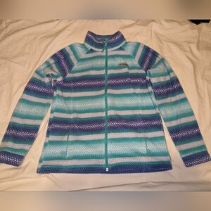 Columbia zip front fleece jacket. Children's XL